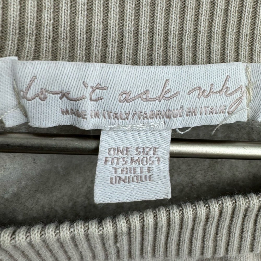 American Eagle Don’t Ask Why Faux Pearl Dolman Sleeve Sweatshirt One Size - Picture 7 of 8